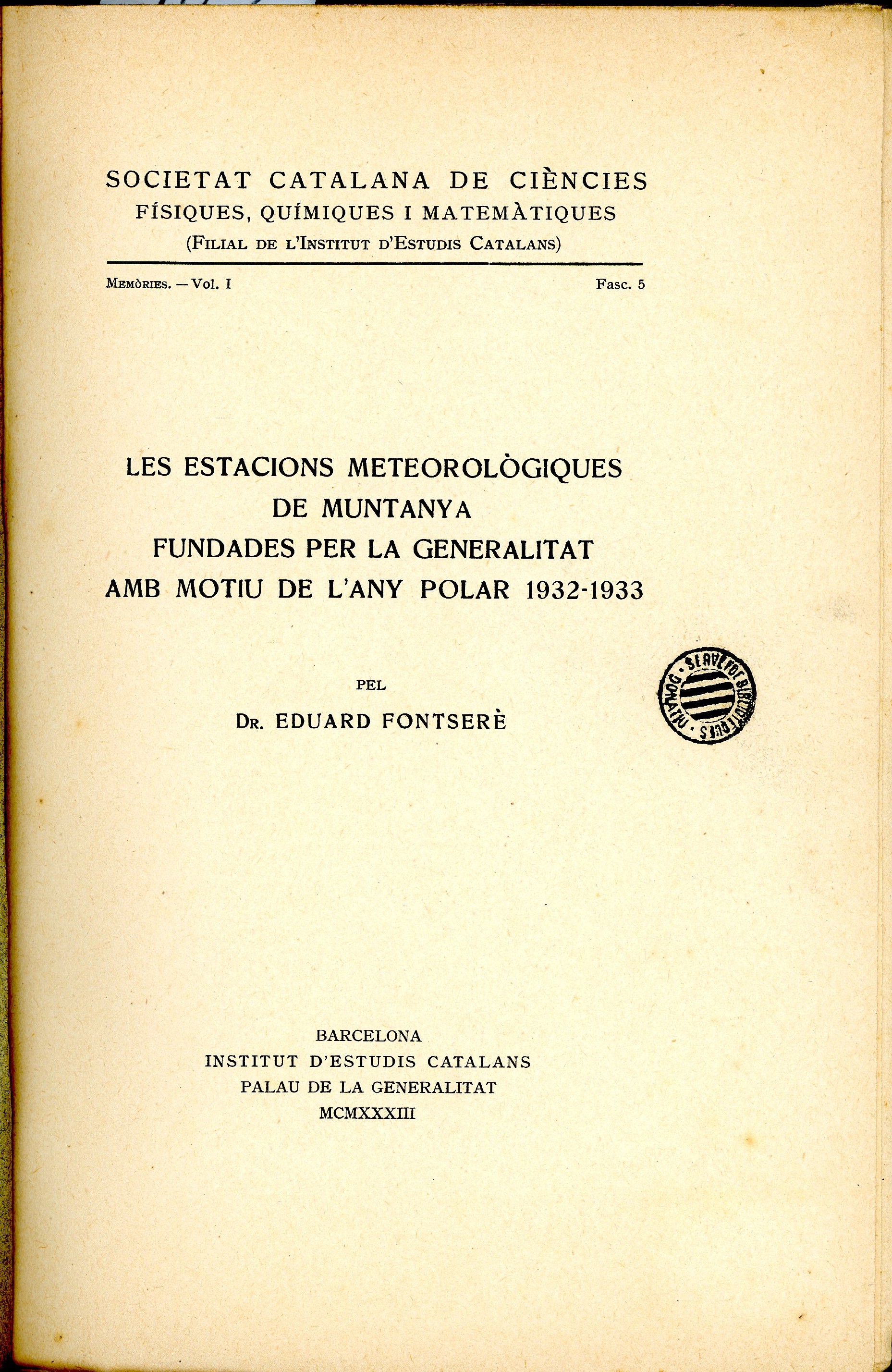 estacions meteorològiques de muntanya fundades per la Generalitat amb motiu de l'any polar 1932-1933 - Miniatura 2